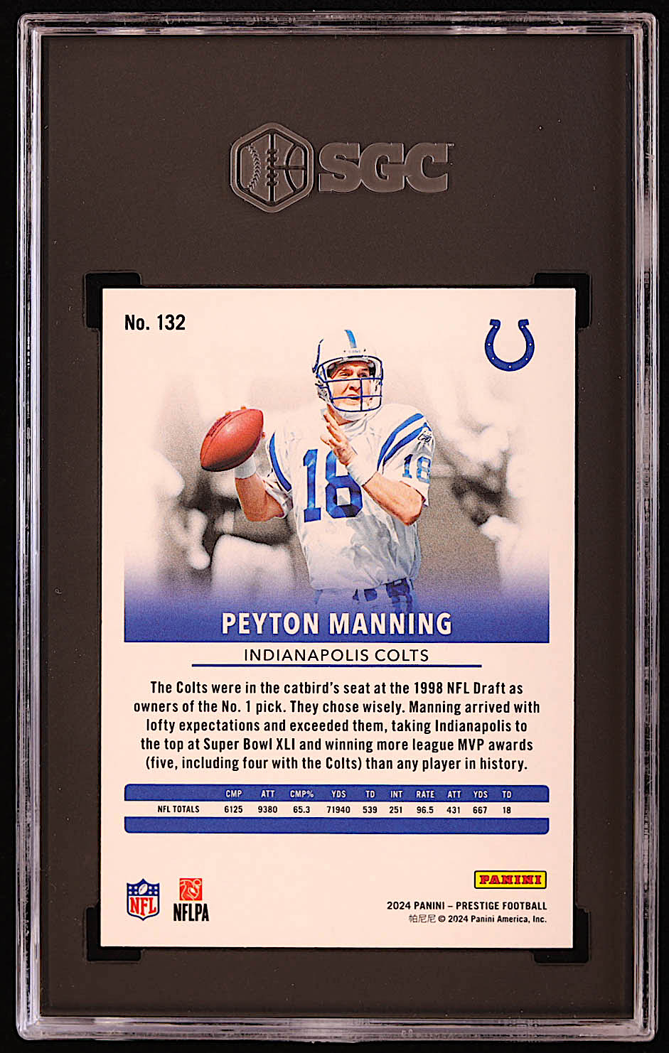 Peyton Manning 2024 Prestige Xtra Points Diamond #132 (SGC 9.5) at PristineAuction.com Peyton Manning 2024 Prestige Xtra Points Diamond #132 (SGC 9.5) at PristineAuction.com