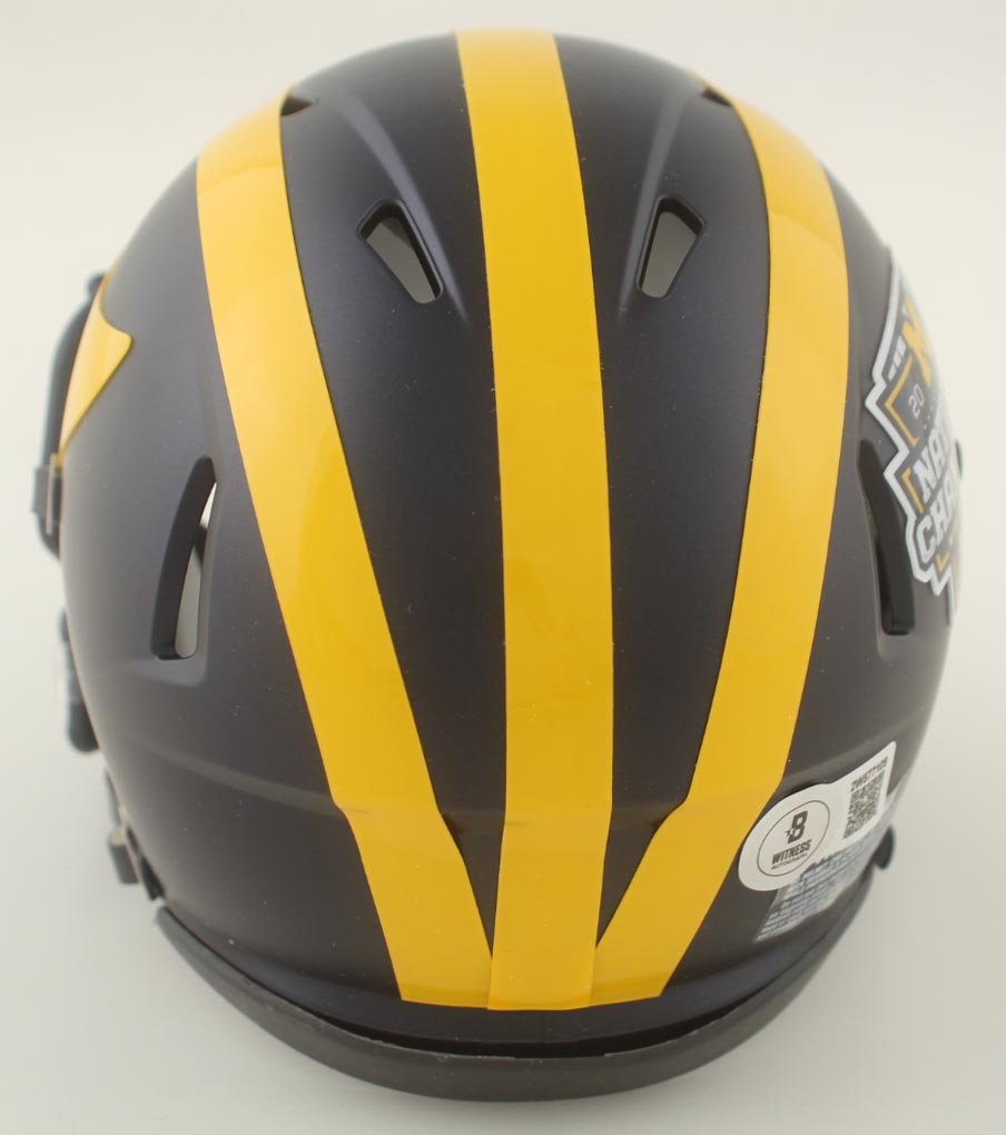 Kalel Mullings Signed Michigan Wolverines Speed Mini Helmet (Beckett) at PristineAuction.com Kalel Mullings Signed Michigan Wolverines Speed Mini Helmet (Beckett) at PristineAuction.com