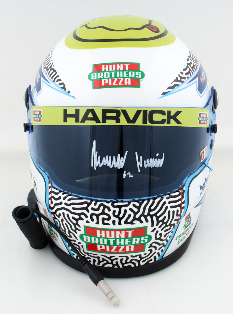 Keelan Harvick Signed NASCAR 2023 Hunt Brothers Pizza Full-Size Helmet (PA) at PristineAuction.com Keelan Harvick Signed NASCAR 2023 Hunt Brothers Pizza Full-Size Helmet (PA) at PristineAuction.com