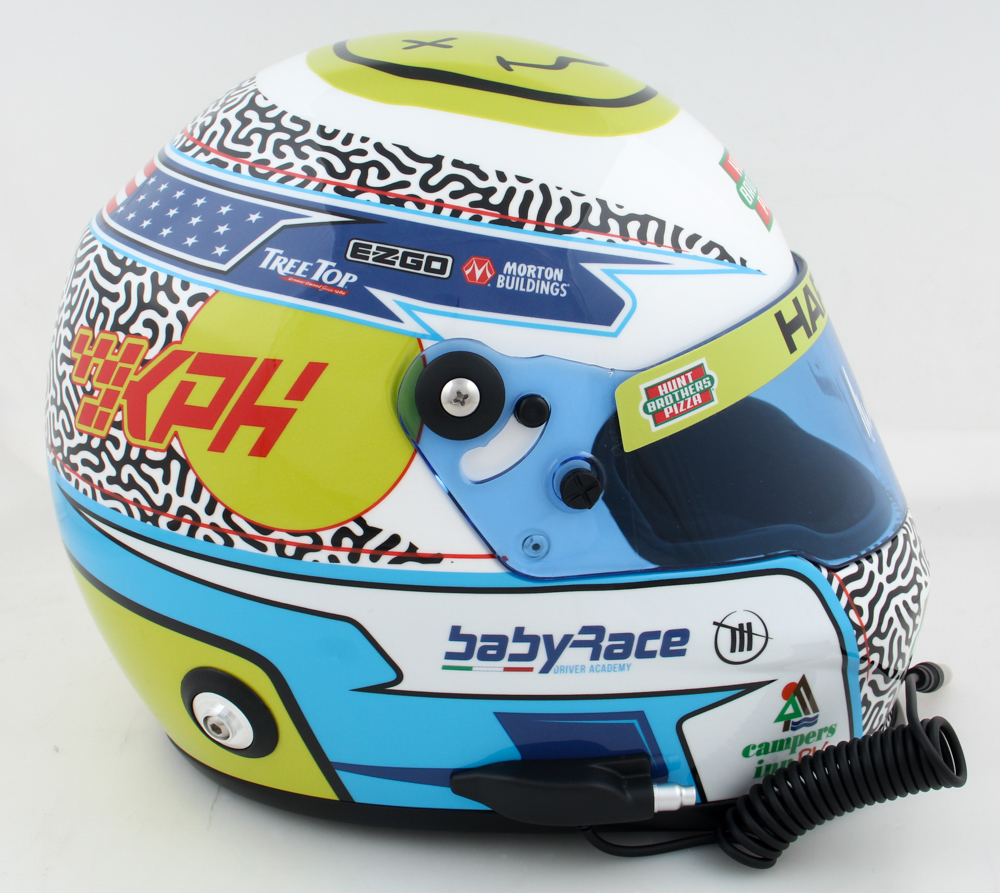 Keelan Harvick Signed NASCAR 2023 Hunt Brothers Pizza Full-Size Helmet (PA) at PristineAuction.com Keelan Harvick Signed NASCAR 2023 Hunt Brothers Pizza Full-Size Helmet (PA) at PristineAuction.com