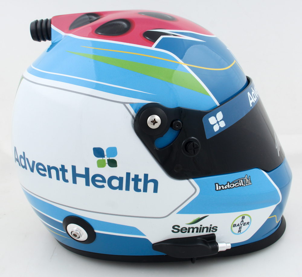 Ross Chastain Signed NASCAR Trackhouse Advent Health Full-Size Racing Helmet (PA) at PristineAuction.com Ross Chastain Signed NASCAR Trackhouse Advent Health Full-Size Racing Helmet (PA) at PristineAuction.com