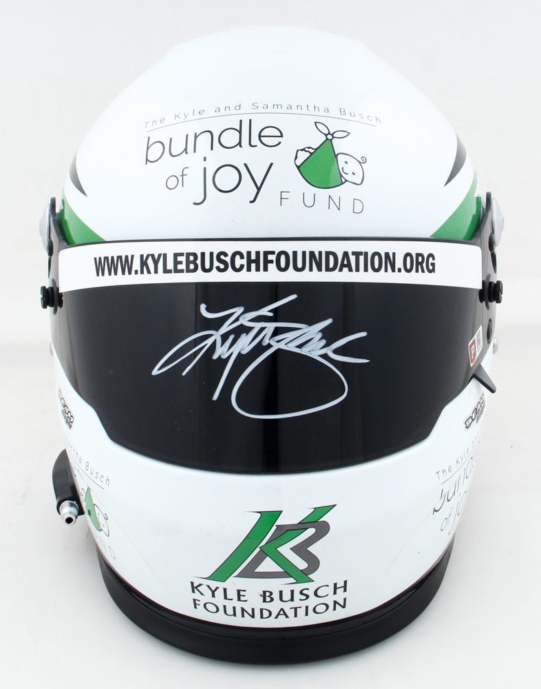 Kyle Busch Signed NASCAR Kyle Busch Foundation Bundle Of Joy Fund Full-Size Helmet (PA) at PristineAuction.com Kyle Busch Signed NASCAR Kyle Busch Foundation Bundle Of Joy Fund Full-Size Helmet (PA) at PristineAuction.com