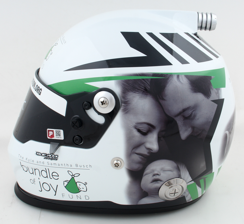 Kyle Busch Signed NASCAR Kyle Busch Foundation Bundle Of Joy Fund Full-Size Helmet (PA) at PristineAuction.com Kyle Busch Signed NASCAR Kyle Busch Foundation Bundle Of Joy Fund Full-Size Helmet (PA) at PristineAuction.com