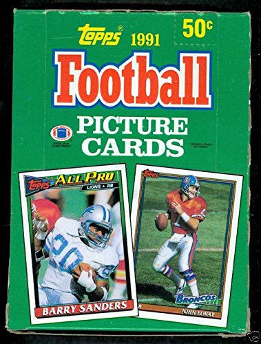 1991 Topps Football Wax Box with (36) Packs at PristineAuction.com 1991 Topps Football Wax Box with (36) Packs at PristineAuction.com