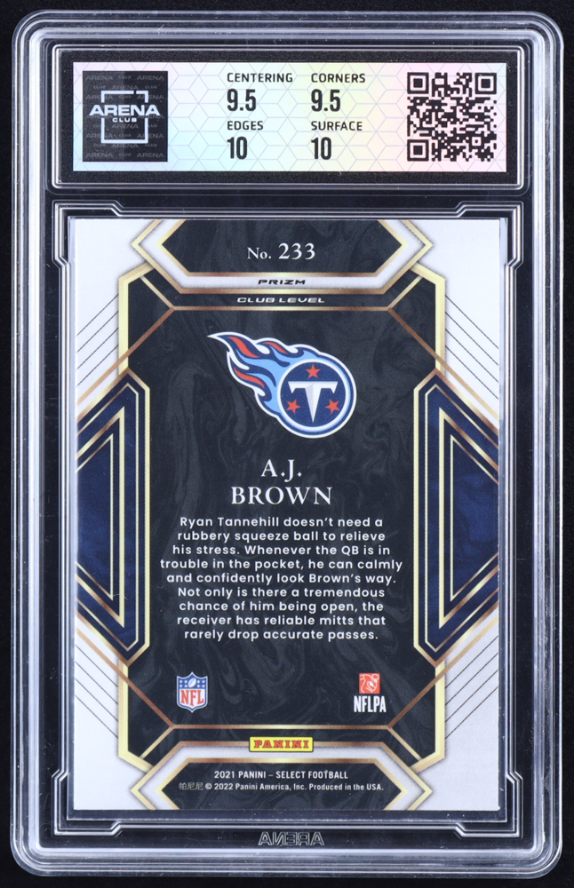 A.J. Brown 2021 Select Prizm Silver #233 (Arena 10) at PristineAuction.com A.J. Brown 2021 Select Prizm Silver #233 (Arena 10) at PristineAuction.com