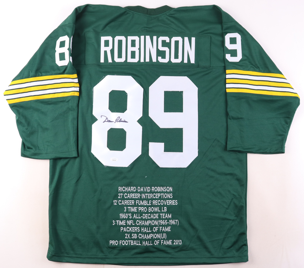 Dave Robinson Signed Career Highlight Stat Jersey (JSA) at PristineAuction.com Dave Robinson Signed Career Highlight Stat Jersey (JSA) at PristineAuction.com