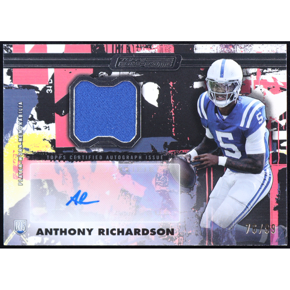 Anthony Richardson 2023 Topps Composite Patch Autographs Horizontal #CPAHAR #76/99 RC at PristineAuction.com
