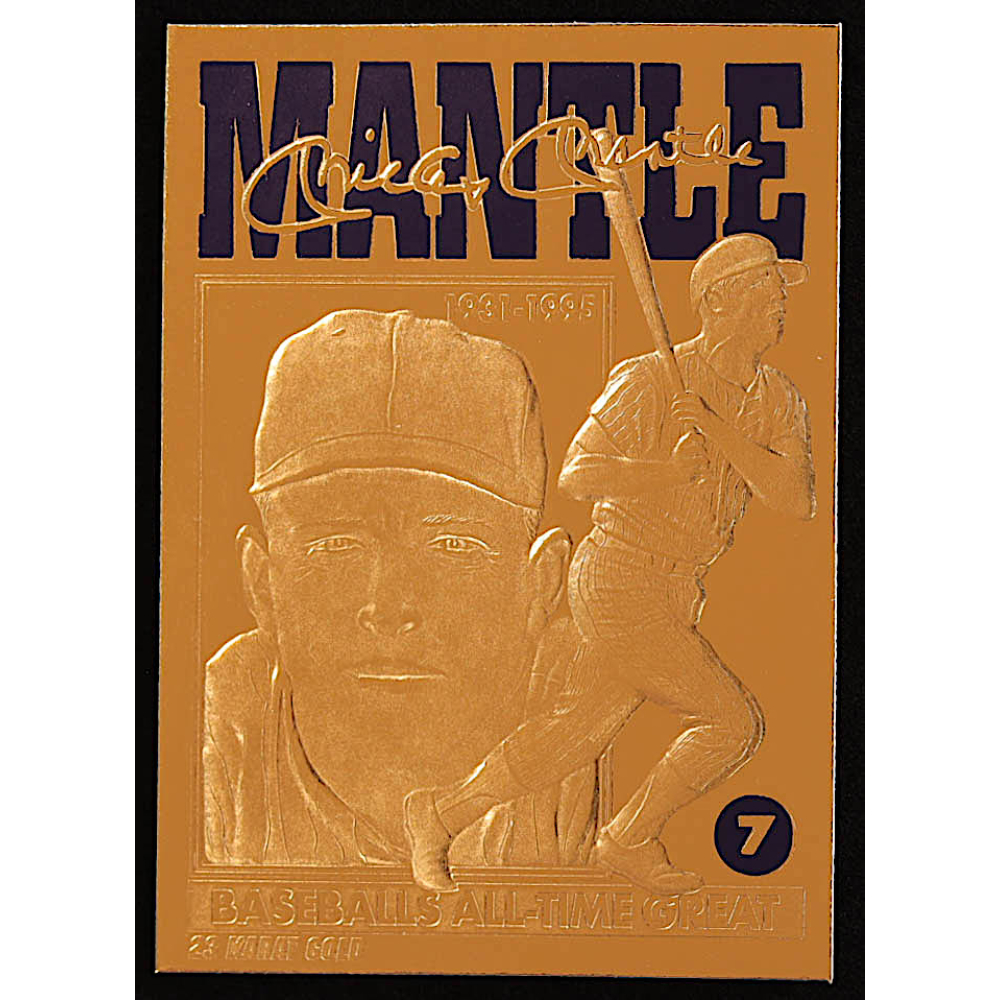 Mickey Mantle 1996 Bleachers Baseballs All-Time Great 23KT Gold Card at PristineAuction.com