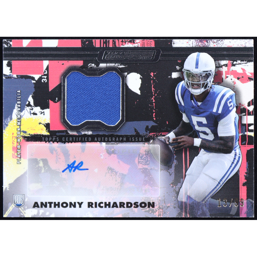 Anthony Richardson 2023 Topps Composite Patch Autographs Horizontal #CPAHAR #13/99 RC at PristineAuction.com