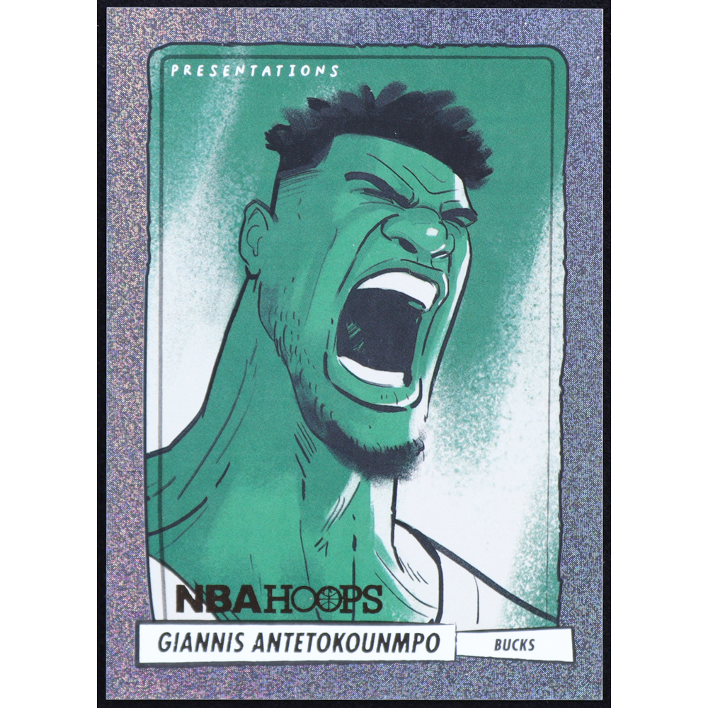 Giannis Antetokounmpo 2023-24 Hoops Presentations #6 SSP at PristineAuction.com
