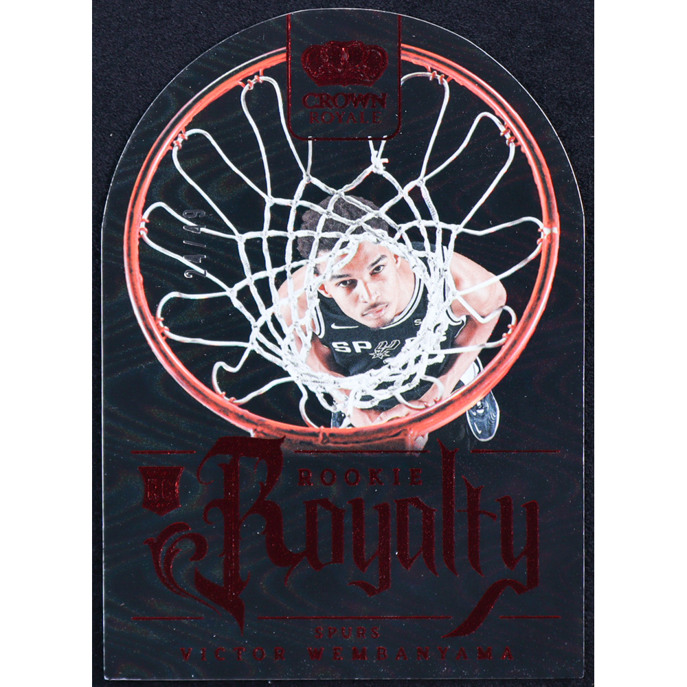 Victor Wembanyama 2023-24 Crown Royale Rookie Royalty Red #10 #24/49 RC at PristineAuction.com