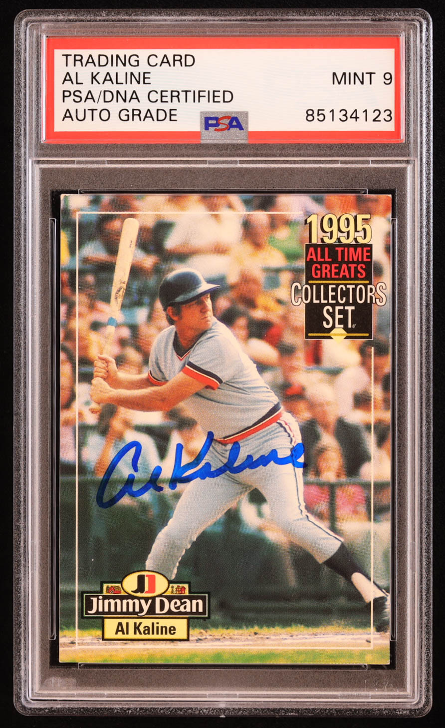 Al Kaline Signed 1995 Jimmy Dean All-Time Greats #3 (PSA | Autograph Grade 9) at PristineAuction.com Al Kaline Signed 1995 Jimmy Dean All-Time Greats #3 (PSA | Autograph Grade 9) at PristineAuction.com
