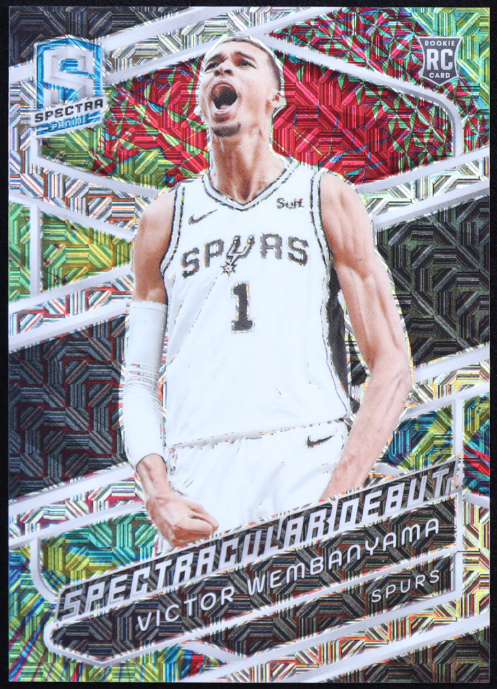 Victor Wembanyama 2023-24 Panini Spectra Meta #195 SD #10/25 RC at PristineAuction.com Victor Wembanyama 2023-24 Panini Spectra Meta #195 SD #10/25 RC at PristineAuction.com
