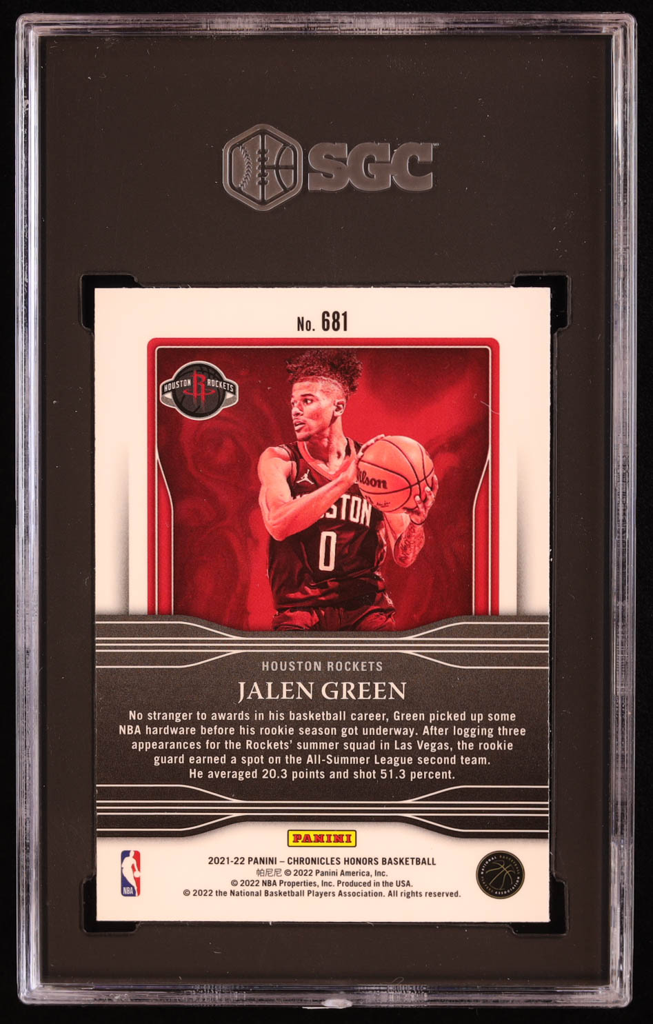 Stephen Curry 2021-22 Panini Chronicles #681 RC / Honors (SGC 9.5) at PristineAuction.com Stephen Curry 2021-22 Panini Chronicles #681 RC / Honors (SGC 9.5) at PristineAuction.com