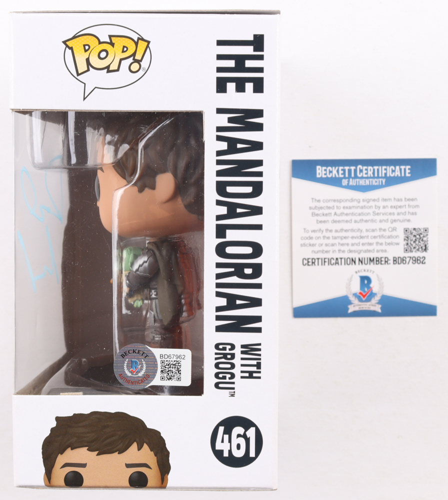 David Acord Signed "Star Wars" #461 The Mandalorian With Grogu Bobble-Head Funko Pop! Vinyl Figure (Beckett) at PristineAuction.com David Acord Signed "Star Wars" #461 The Mandalorian With Grogu Bobble-Head Funko Pop! Vinyl Figure (Beckett) at PristineAuction.com