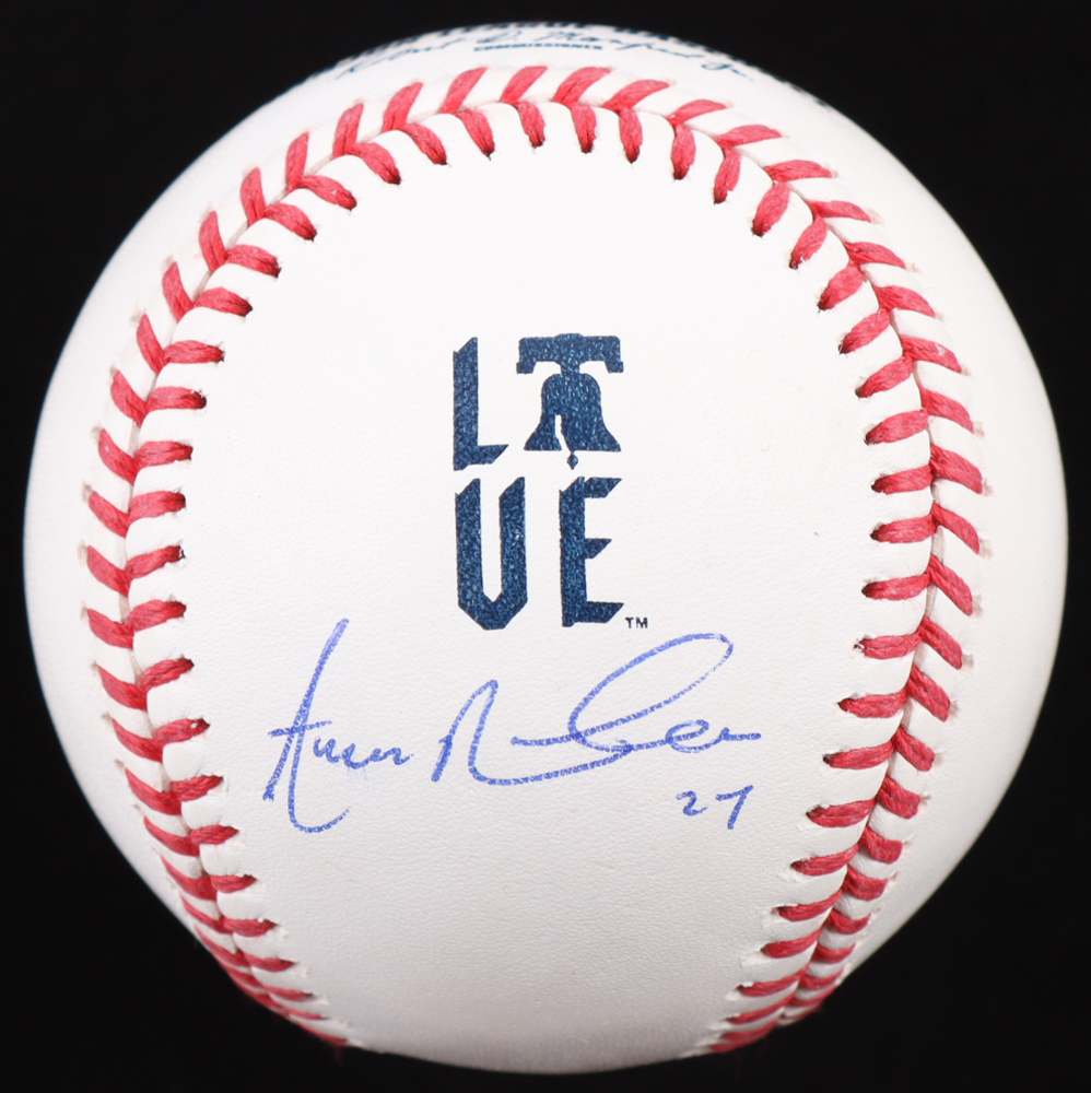 Aaron Nola Signed Phillies City Connect Baseball (JSA) at PristineAuction.com Aaron Nola Signed Phillies City Connect Baseball (JSA) at PristineAuction.com