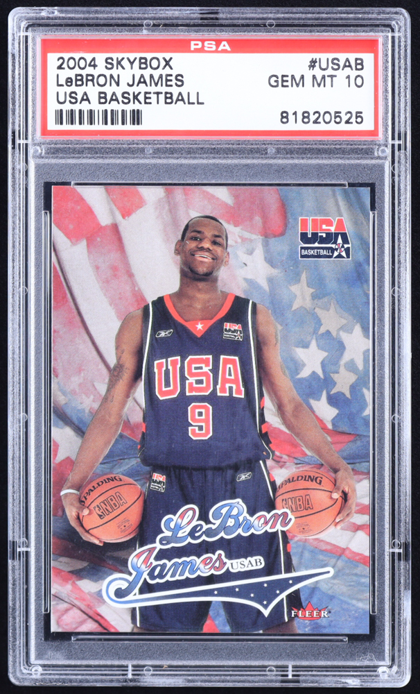 LeBron James 2004 Fleer USA #NNO (PSA 10) at PristineAuction.com LeBron James 2004 Fleer USA #NNO (PSA 10) at PristineAuction.com