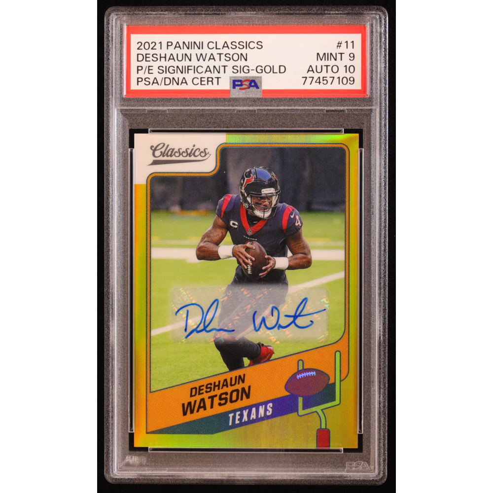Deshaun Watson 2021 Classics Significant Signatures Gold #11 #3/5 (PSA 9 | Autograph Graded PSA 10) at PristineAuction.com