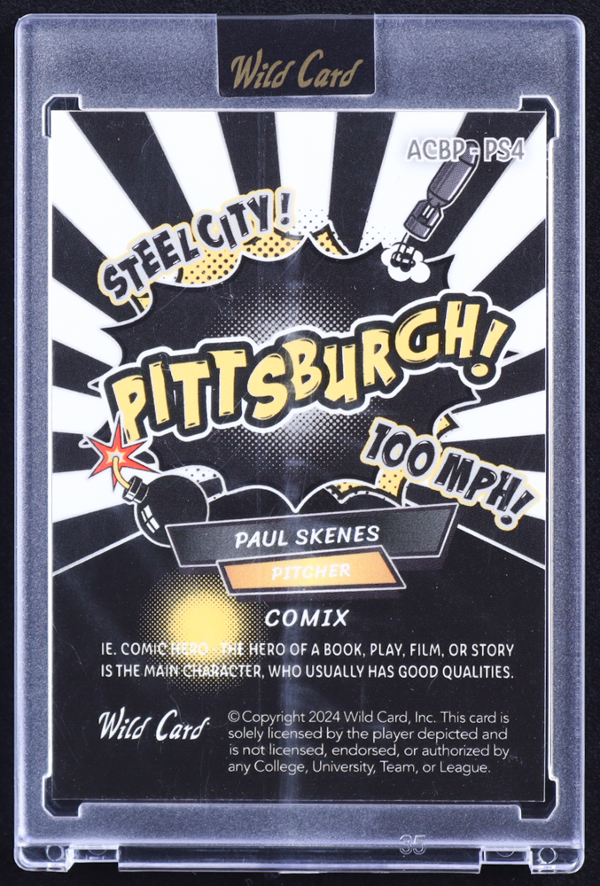 Paul Skenes 2024 Wild Card Alumination Comix Kaleidoscope Silver #ACBPPS4 #03/10 RC at PristineAuction.com Paul Skenes 2024 Wild Card Alumination Comix Kaleidoscope Silver #ACBPPS4 #03/10 RC at PristineAuction.com