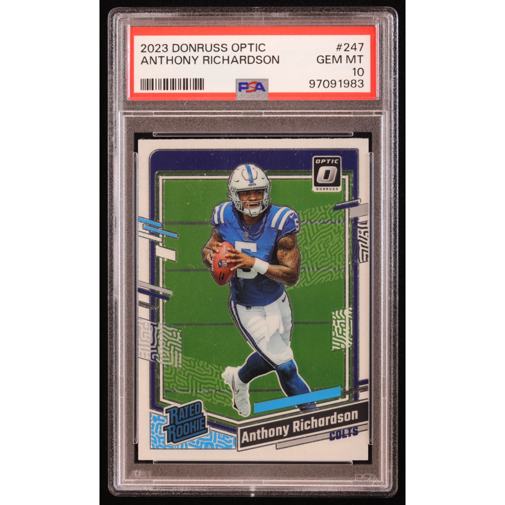 Anthony Richardson 2023 Donruss Optic #247 RR RC (PSA 10) at PristineAuction.com
