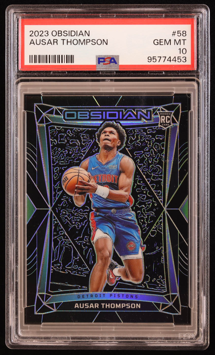 Ausar Thompson 2023-24 Panini Obsidian #58 RC (PSA 10) at PristineAuction.com Ausar Thompson 2023-24 Panini Obsidian #58 RC (PSA 10) at PristineAuction.com