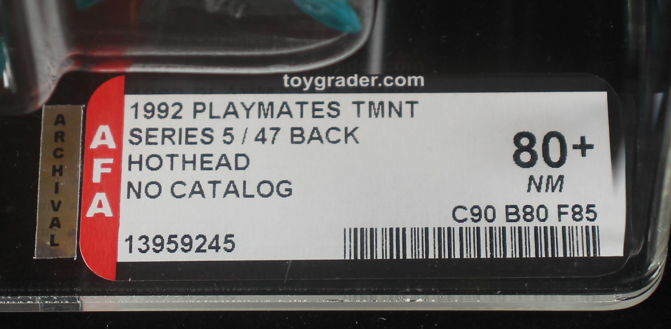 1992 Playmates "Teenage Mutant Ninja Turtles" Hothead Series 5 47 Back Carded Action Figure (AFA 8) at PristineAuction.com 1992 Playmates "Teenage Mutant Ninja Turtles" Hothead Series 5 47 Back Carded Action Figure (AFA 8) at PristineAuction.com