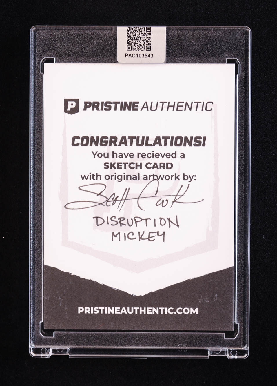 Disruption Mickey | Disney | Original Art Sketch Card by Scott Cook (1/1 Original Art) at PristineAuction.com Disruption Mickey | Disney | Original Art Sketch Card by Scott Cook (1/1 Original Art) at PristineAuction.com