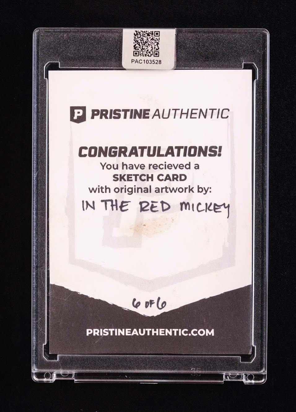 In the Red Mickey | Disney | Original Art Sketch Card by Scott Cook (1/1 Original Art) at PristineAuction.com In the Red Mickey | Disney | Original Art Sketch Card by Scott Cook (1/1 Original Art) at PristineAuction.com