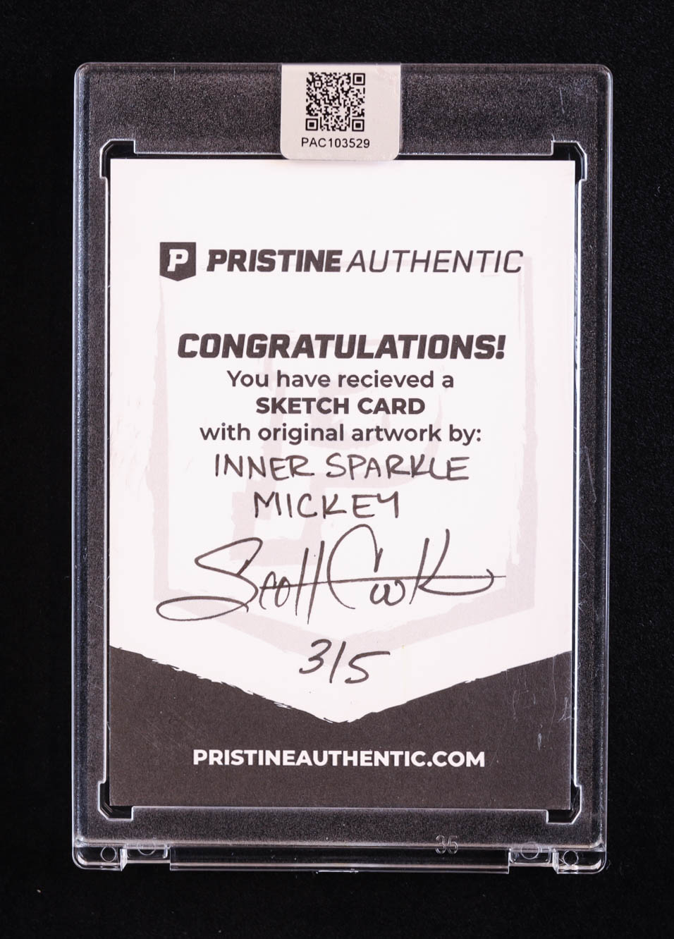 Inner Sparkle Mickey | Disney | Original Art Sketch Card by Scott Cook (1/1 Original Art) at PristineAuction.com Inner Sparkle Mickey | Disney | Original Art Sketch Card by Scott Cook (1/1 Original Art) at PristineAuction.com