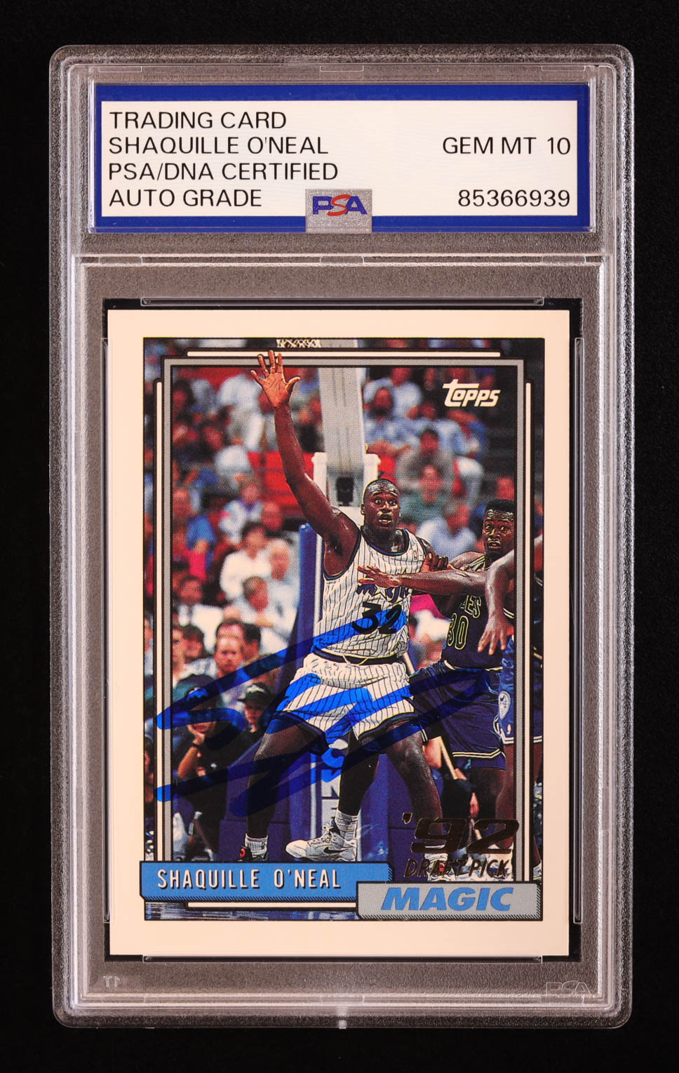 Shaquille O'Neal Signed 1992-93 Topps #362 RC (PSA | Auto 10) at PristineAuction.com Shaquille O'Neal Signed 1992-93 Topps #362 RC (PSA | Auto 10) at PristineAuction.com