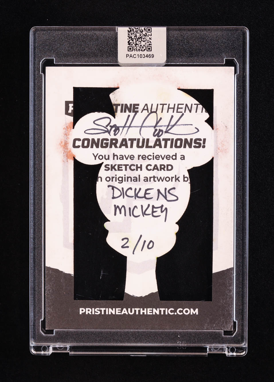 Dickens Mickey | Disney | Original Art Sketch Card by Scott Cook (1/1 Original Art) at PristineAuction.com Dickens Mickey | Disney | Original Art Sketch Card by Scott Cook (1/1 Original Art) at PristineAuction.com