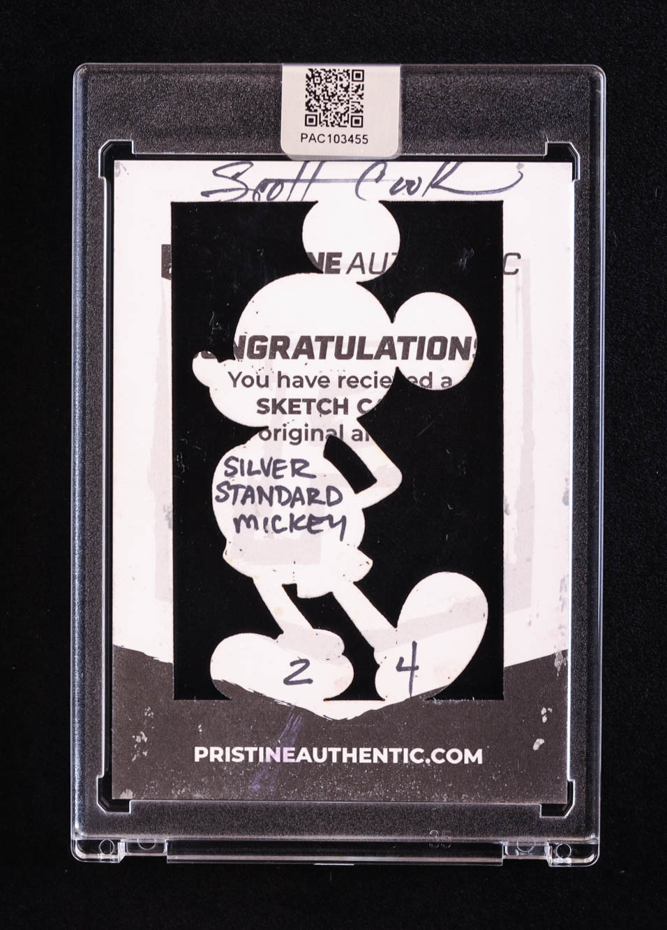 Silver Standard Mickey | Disney | Original Art Sketch Card by Scott Cook (1/1 Original Art) at PristineAuction.com Silver Standard Mickey | Disney | Original Art Sketch Card by Scott Cook (1/1 Original Art) at PristineAuction.com