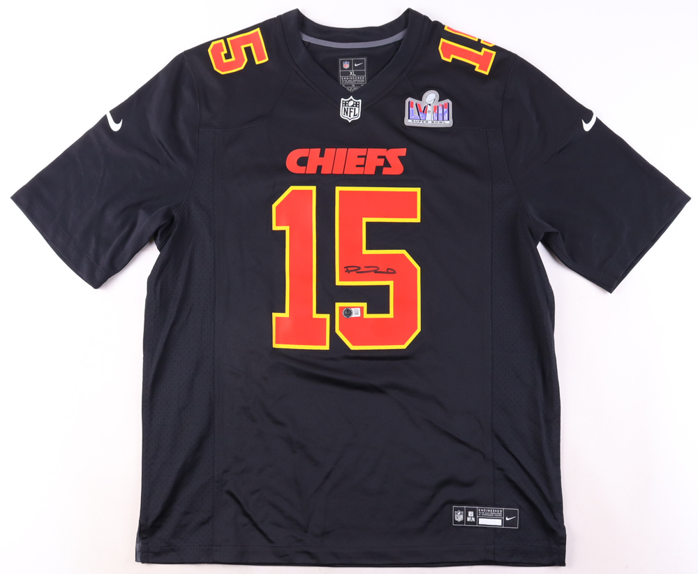 Patrick Mahomes II Signed Chiefs Nike Jersey With SB LVIII Patch (Beckett) at PristineAuction.com Patrick Mahomes II Signed Chiefs Nike Jersey With SB LVIII Patch (Beckett) at PristineAuction.com