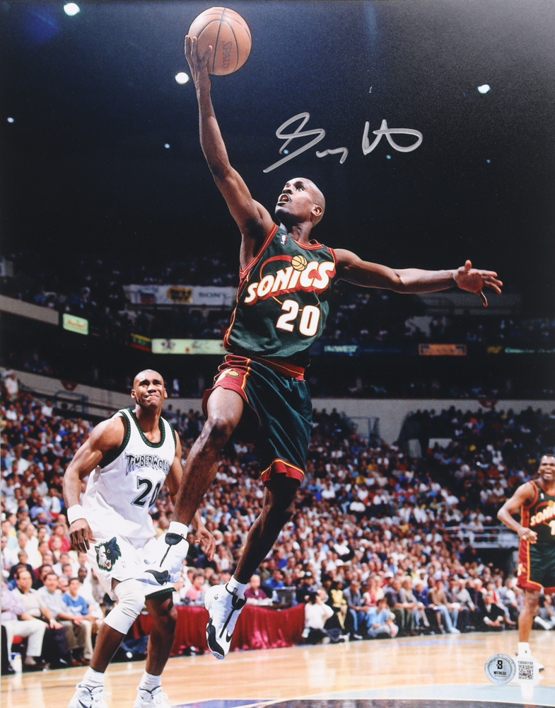 Shawn Kemp Signed SuperSonics 11x14 Photo (Beckett) at PristineAuction.com Shawn Kemp Signed SuperSonics 11x14 Photo (Beckett) at PristineAuction.com