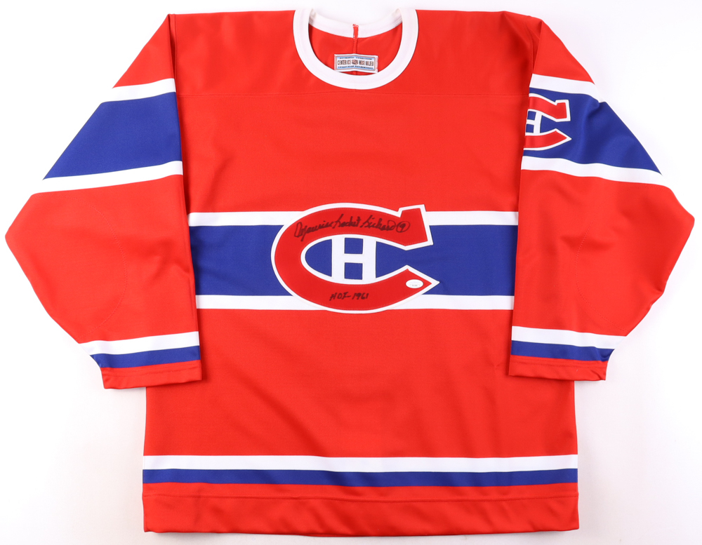 Maurice "Rocket" Richard Signed Jersey Inscribed "HOF 1961" (JSA) at PristineAuction.com Maurice "Rocket" Richard Signed Jersey Inscribed "HOF 1961" (JSA) at PristineAuction.com