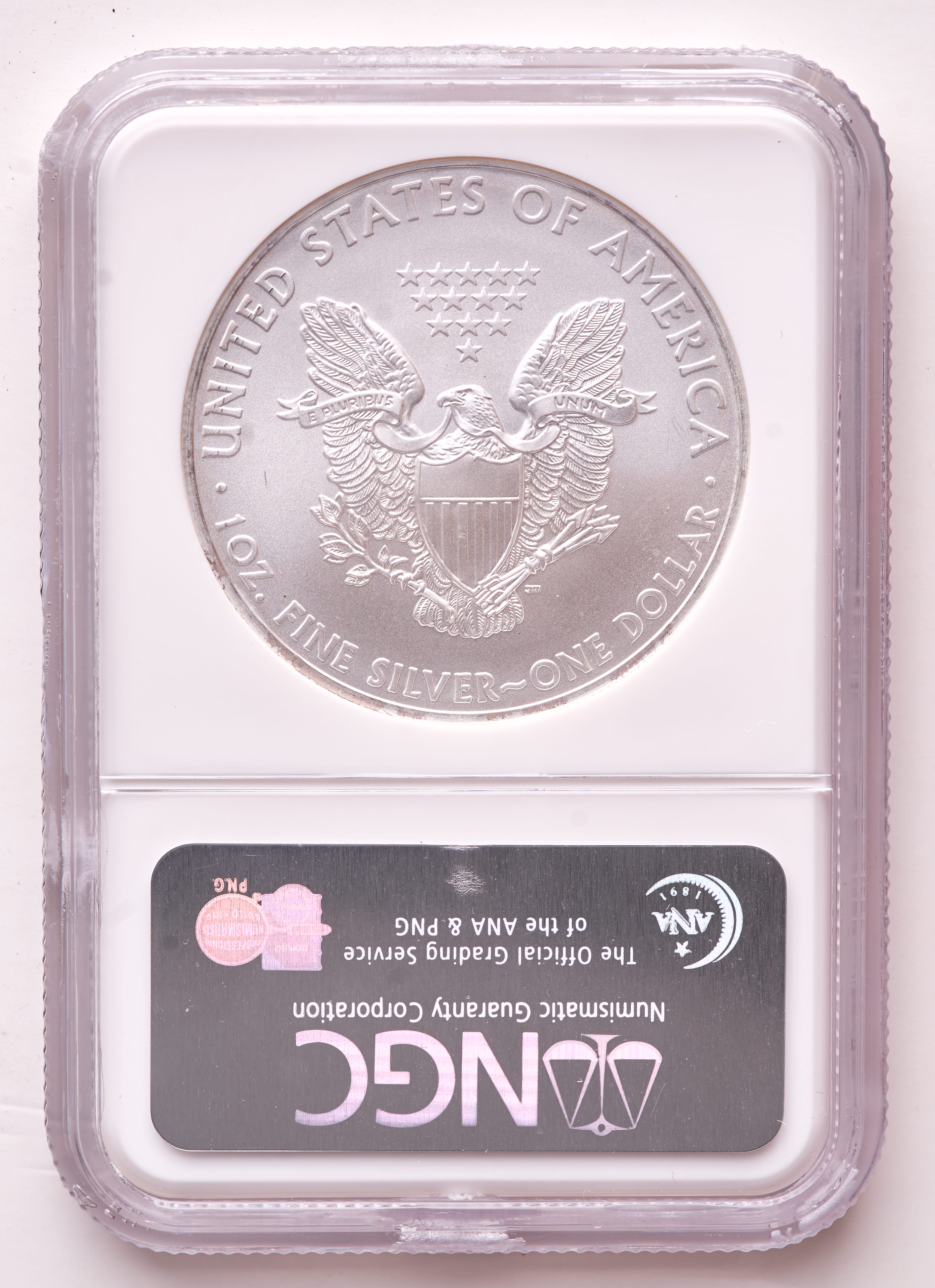 2008 American Silver Eagle 1oz .999 Fine Silver $1 Coin (NGC MS69) at PristineAuction.com 2008 American Silver Eagle 1oz .999 Fine Silver $1 Coin (NGC MS69) at PristineAuction.com