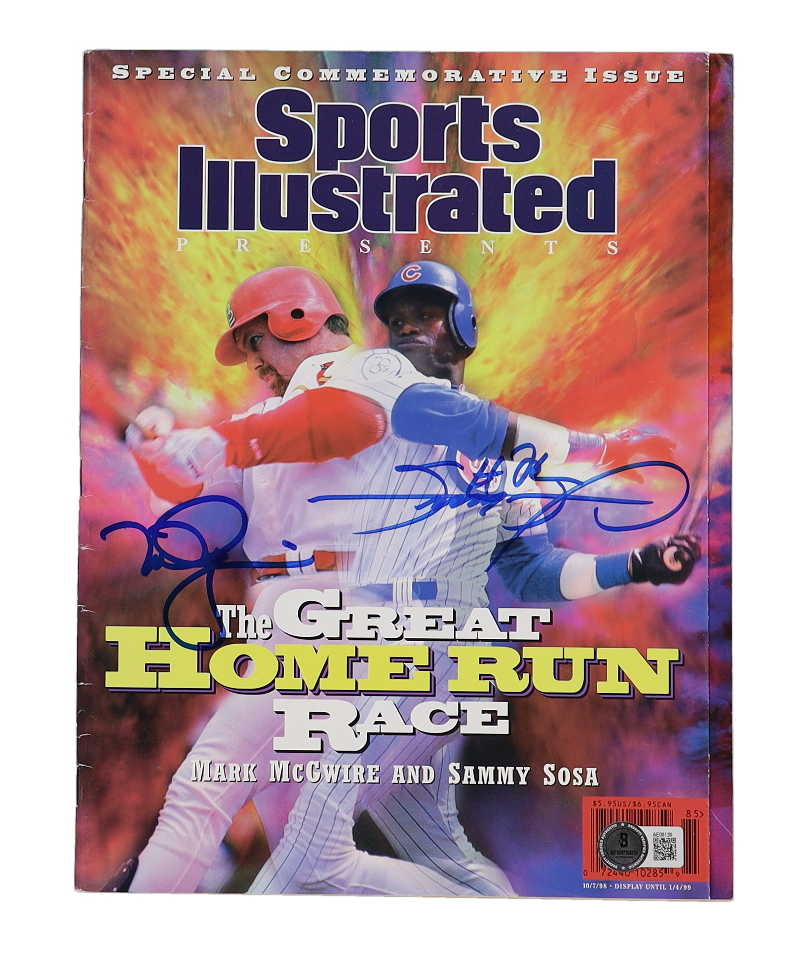 Mark McGwire & Sammy Sosa Signed 1998 "Sports Illustrated" Special Commemorative Issue Magazine (Beckett) at PristineAuction.com Mark McGwire & Sammy Sosa Signed 1998 "Sports Illustrated" Special Commemorative Issue Magazine (Beckett) at PristineAuction.com