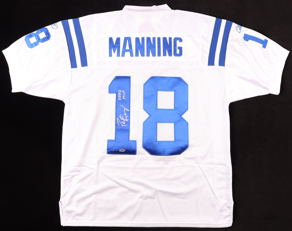 Peyton Manning Signed Colts Authentic Reebok Jersey Inscribed "SB XLI MVP" (Steiner) at PristineAuction.com Peyton Manning Signed Colts Authentic Reebok Jersey Inscribed "SB XLI MVP" (Steiner) at PristineAuction.com