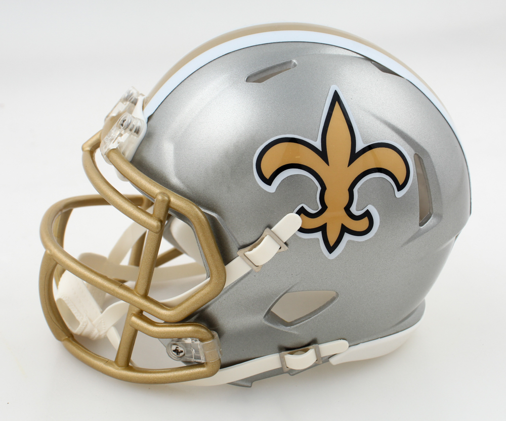 Taysom Hill Signed Saints Flash Alternate Speed Mini Helmet (JSA) at PristineAuction.com Taysom Hill Signed Saints Flash Alternate Speed Mini Helmet (JSA) at PristineAuction.com