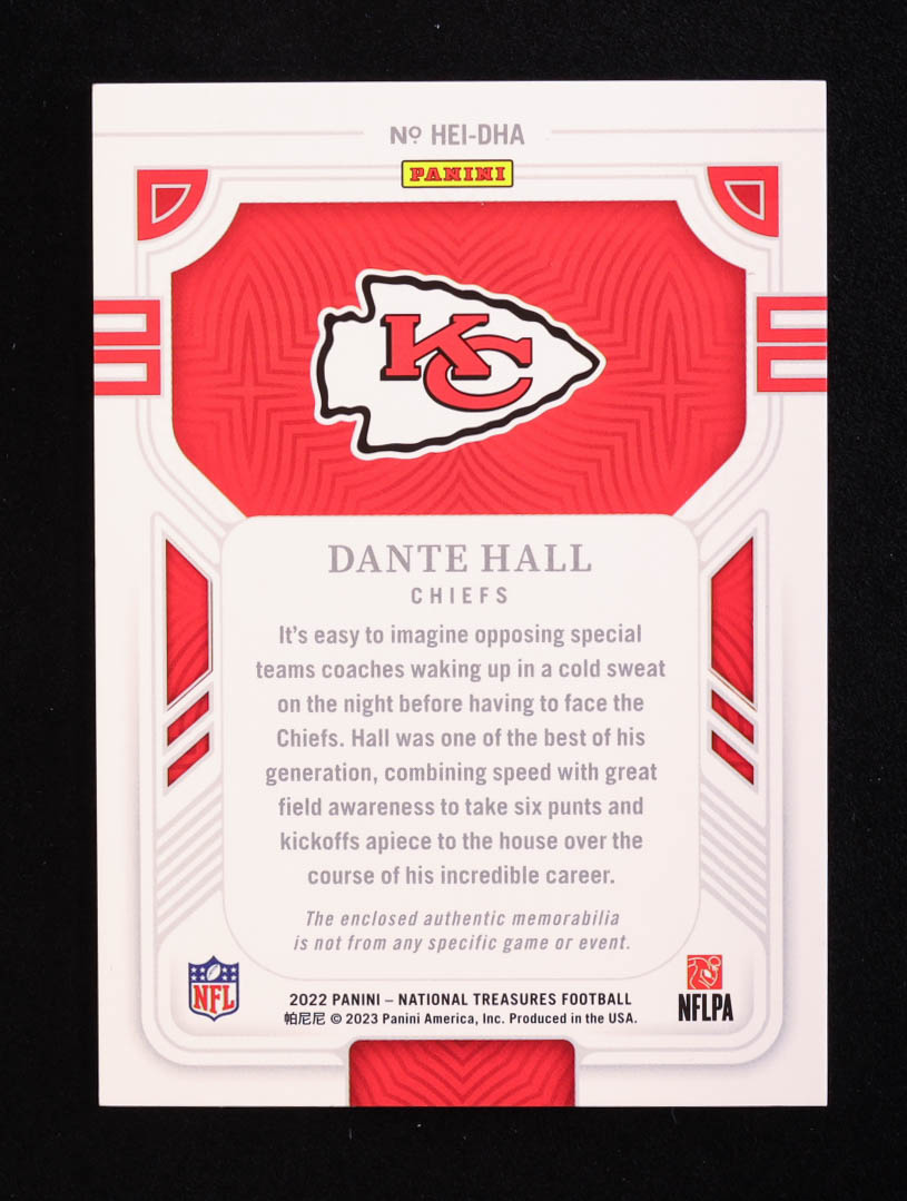 Dante Hall 2022 Panini National Treasures Heirlooms #16 #07/49 at PristineAuction.com Dante Hall 2022 Panini National Treasures Heirlooms #16 #07/49 at PristineAuction.com