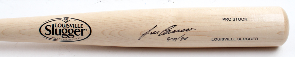 Jose Canseco Signed Louisville Slugger Baseball Bat Inscribed "40/40" (JSA) at PristineAuction.com Jose Canseco Signed Louisville Slugger Baseball Bat Inscribed "40/40" (JSA) at PristineAuction.com