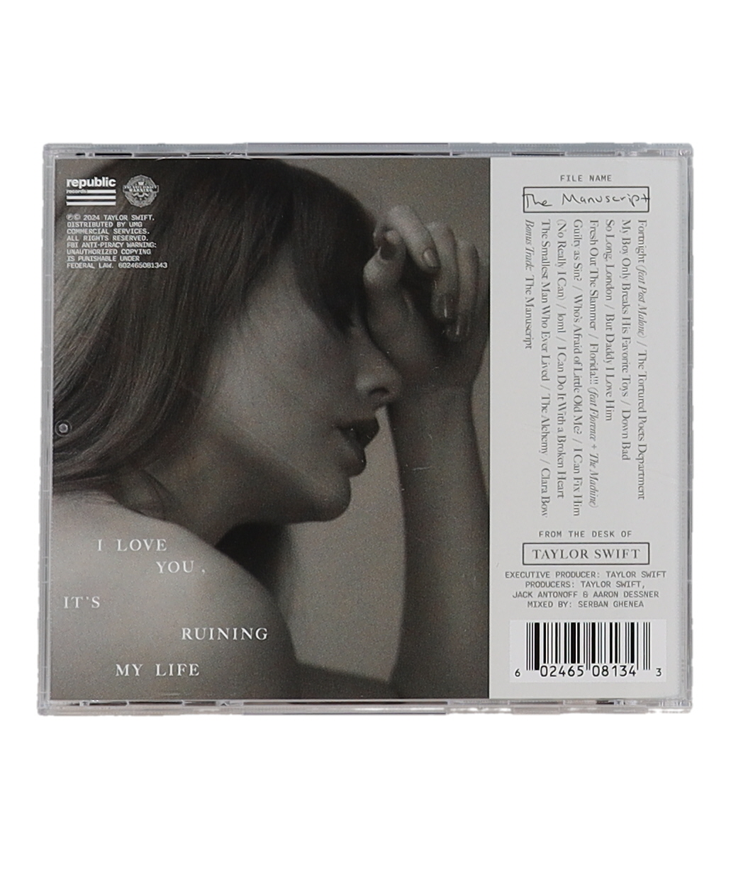 Taylor Swift Signed "The Tortured Poets Department" Album CD Insert With Case (Beckett) at PristineAuction.com Taylor Swift Signed "The Tortured Poets Department" Album CD Insert With Case (Beckett) at PristineAuction.com