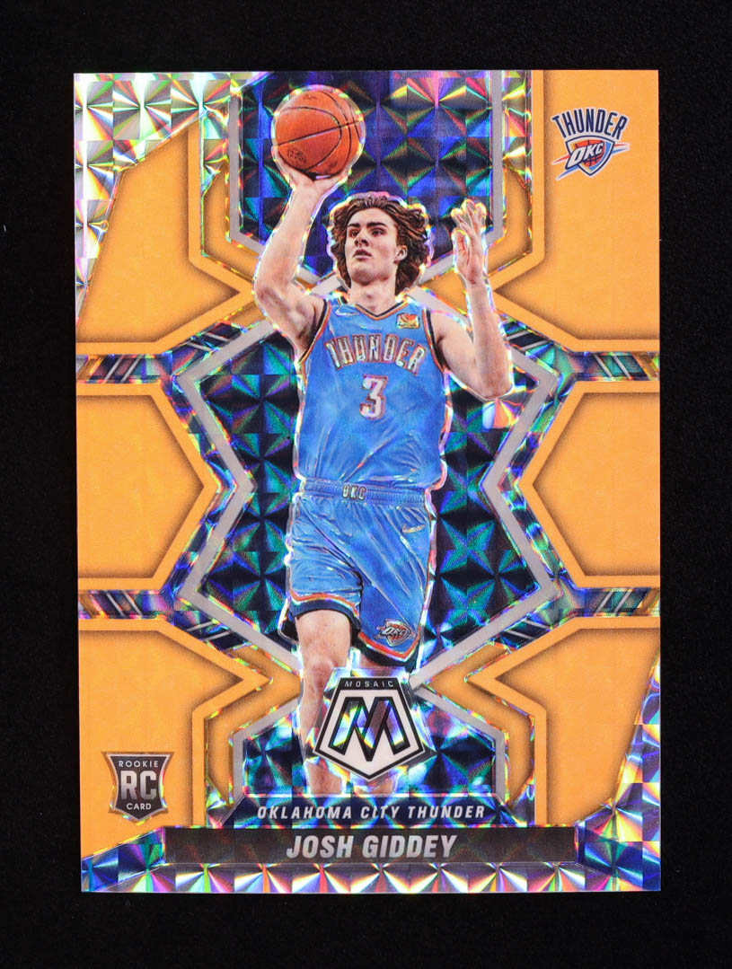 Josh Giddey 2021-22 Panini Mosaic Mosaic Orange Fluorescent #210 RC #12/25 at PristineAuction.com Josh Giddey 2021-22 Panini Mosaic Mosaic Orange Fluorescent #210 RC #12/25 at PristineAuction.com