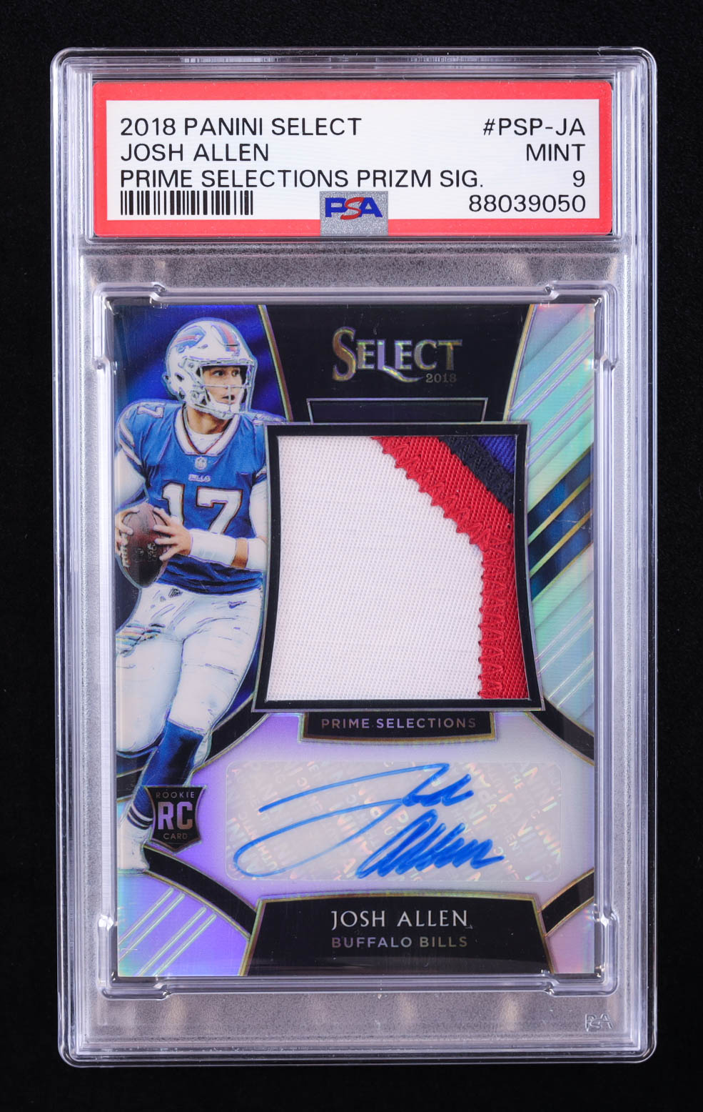 Josh Allen 2018 Panini Select Prime Selections Prizm Signatures #PSP-JA #05/35 (PSA 9) at PristineAuction.com Josh Allen 2018 Panini Select Prime Selections Prizm Signatures #PSP-JA #05/35 (PSA 9) at PristineAuction.com