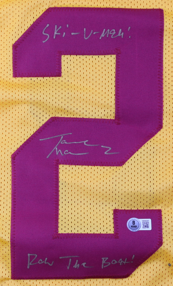 Tanner Morgan Signed Jersey Inscribed "Row The Boat!" & "Ski-U-Mah!" (Beckett) at PristineAuction.com Tanner Morgan Signed Jersey Inscribed "Row The Boat!" & "Ski-U-Mah!" (Beckett) at PristineAuction.com