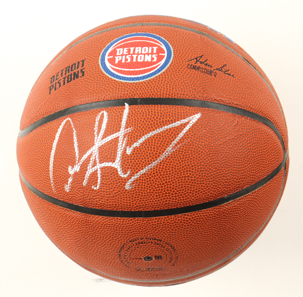 Dennis Rodman Signed Pistons Logo NBA Basketball (Schwartz) at PristineAuction.com Dennis Rodman Signed Pistons Logo NBA Basketball (Schwartz) at PristineAuction.com