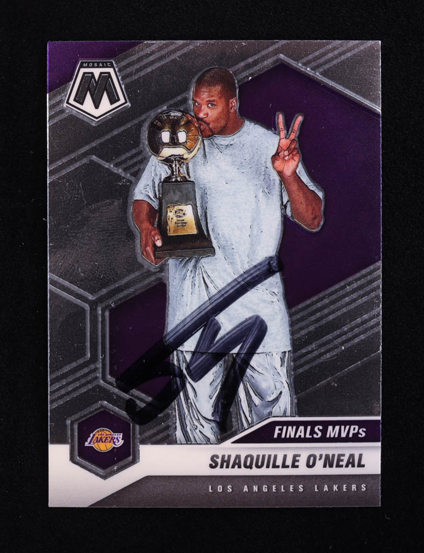 Shaquille O'Neal Signed 2020-21 Panini Mosaic #300 (PIA) at PristineAuction.com Shaquille O'Neal Signed 2020-21 Panini Mosaic #300 (PIA) at PristineAuction.com