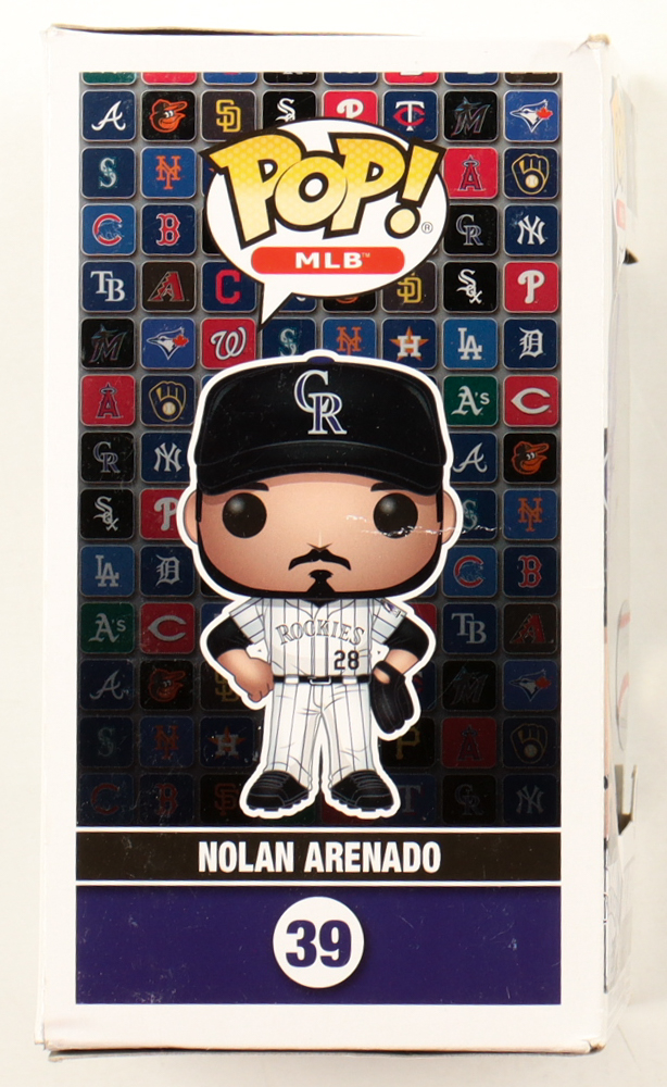 Nolan Arenado Signed Colorado Rockies #39 Funko Pop! Vinyl Figure (Playball Ink) (See Photos) at PristineAuction.com Nolan Arenado Signed Colorado Rockies #39 Funko Pop! Vinyl Figure (Playball Ink) (See Photos) at PristineAuction.com