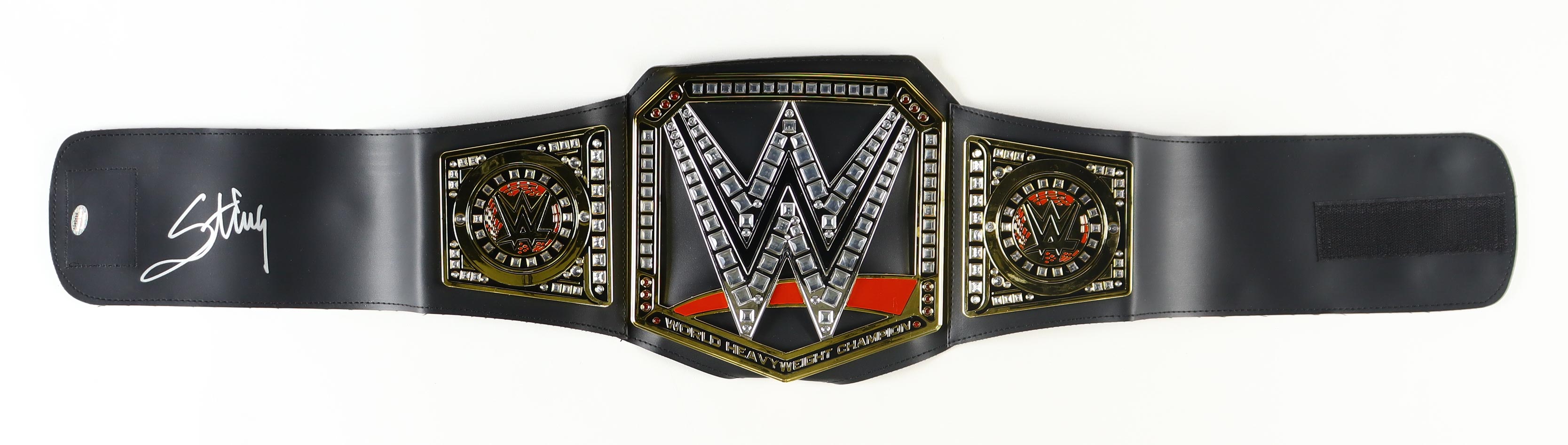 Sting Signed WWE Championship Belt (Schwartz) at PristineAuction.com Sting Signed WWE Championship Belt (Schwartz) at PristineAuction.com