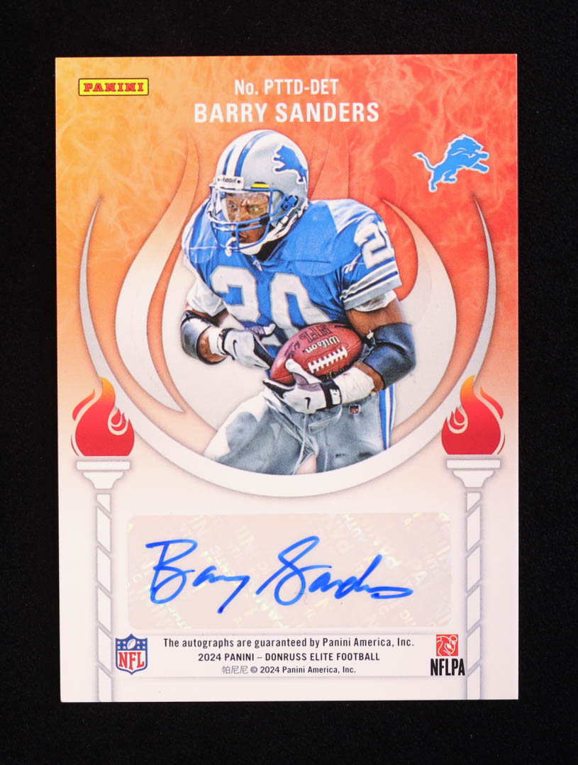 Barry Sanders / Jahmyr Gibbs 2024 Elite Passing the Torch Signatures Doubles #2 #19/25 at PristineAuction.com Barry Sanders / Jahmyr Gibbs 2024 Elite Passing the Torch Signatures Doubles #2 #19/25 at PristineAuction.com